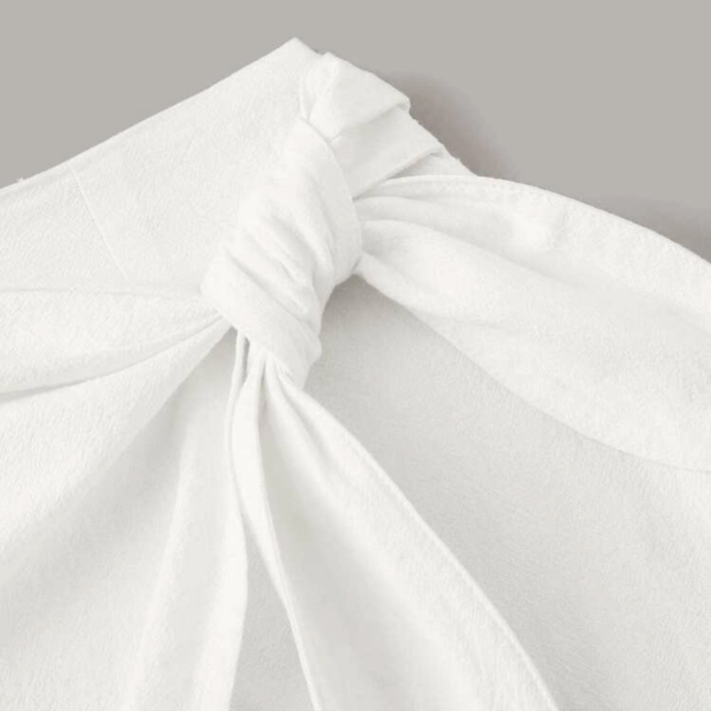 SHEIN White Wrap Skirt Size Medium - Picture 3 of 8